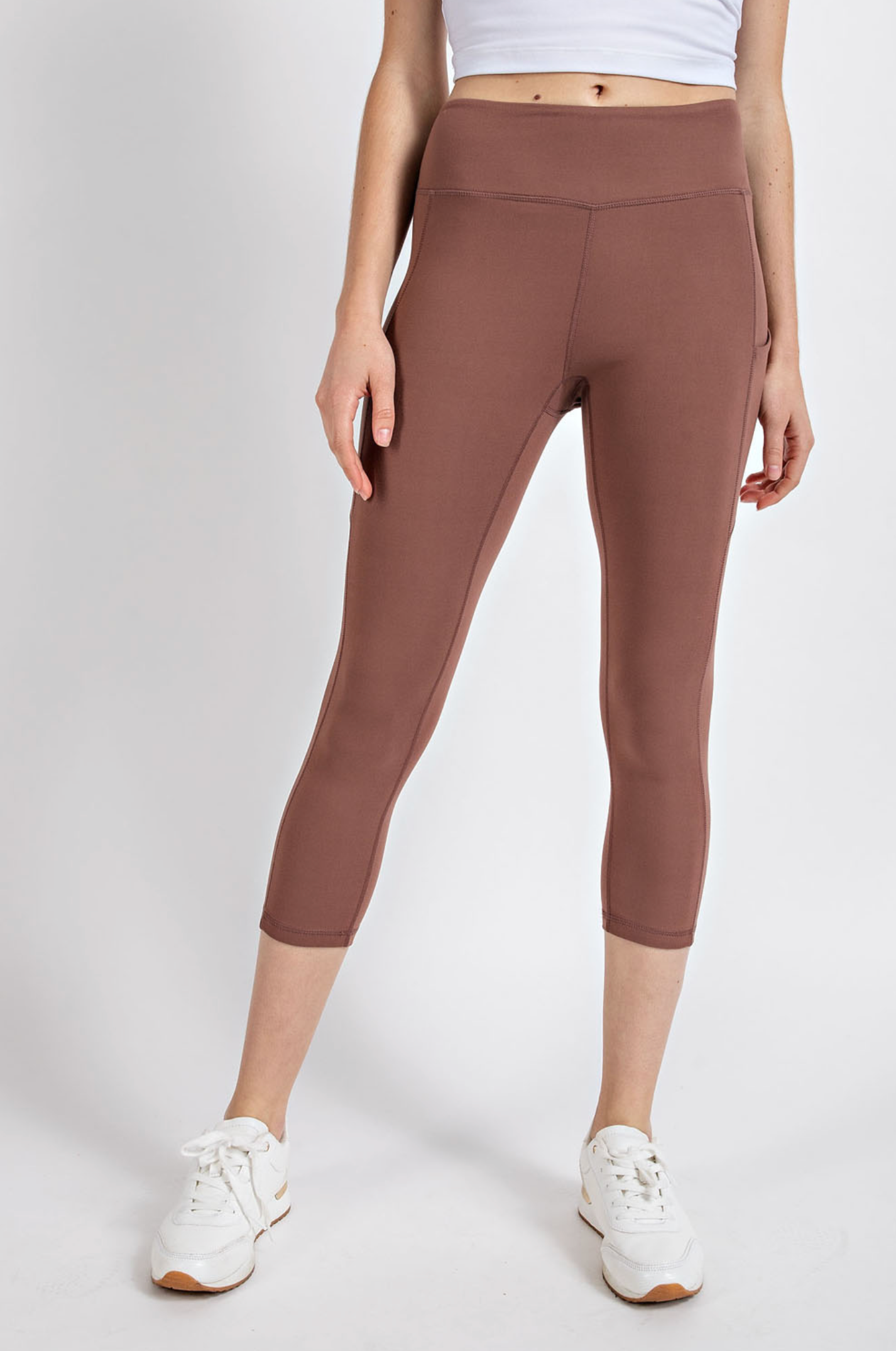 Smoky Topaz - Capri leggings with Pockets