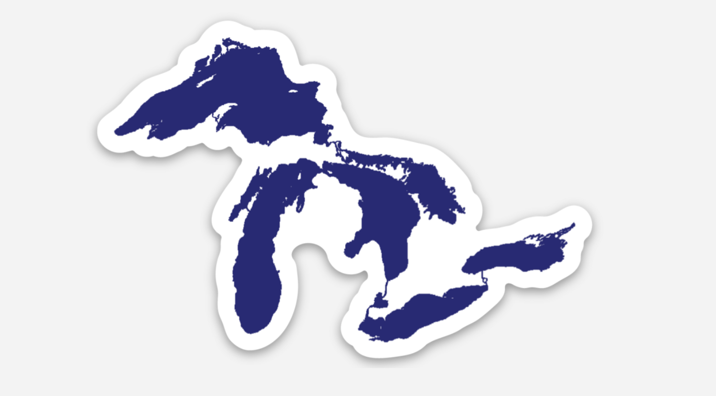 Great Lakes Cutout Sticker - Mistakes on the Lake