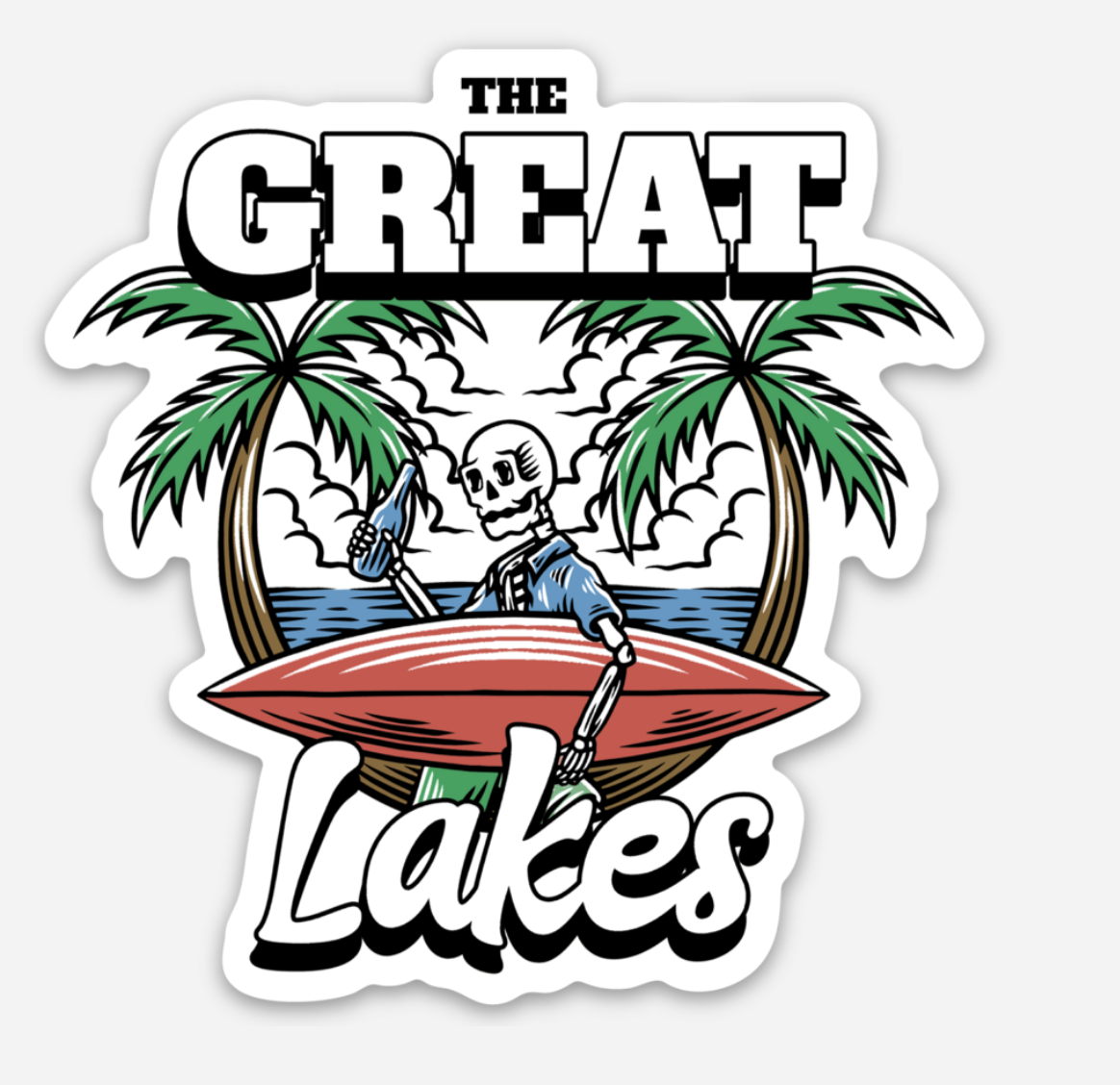 Great Lakes Skeleton Sticker - Mistakes on the Lake