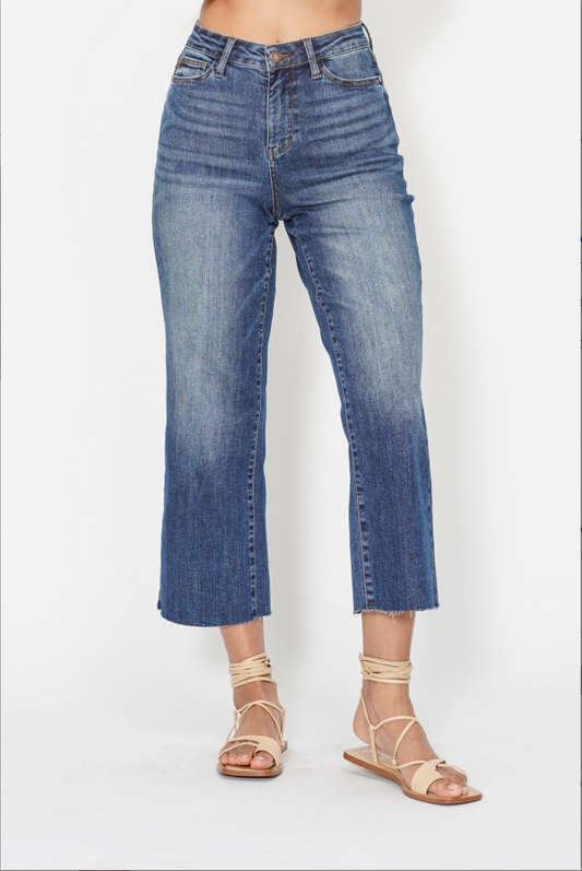 Judy Blue - High Waisted Wide Leg Crop