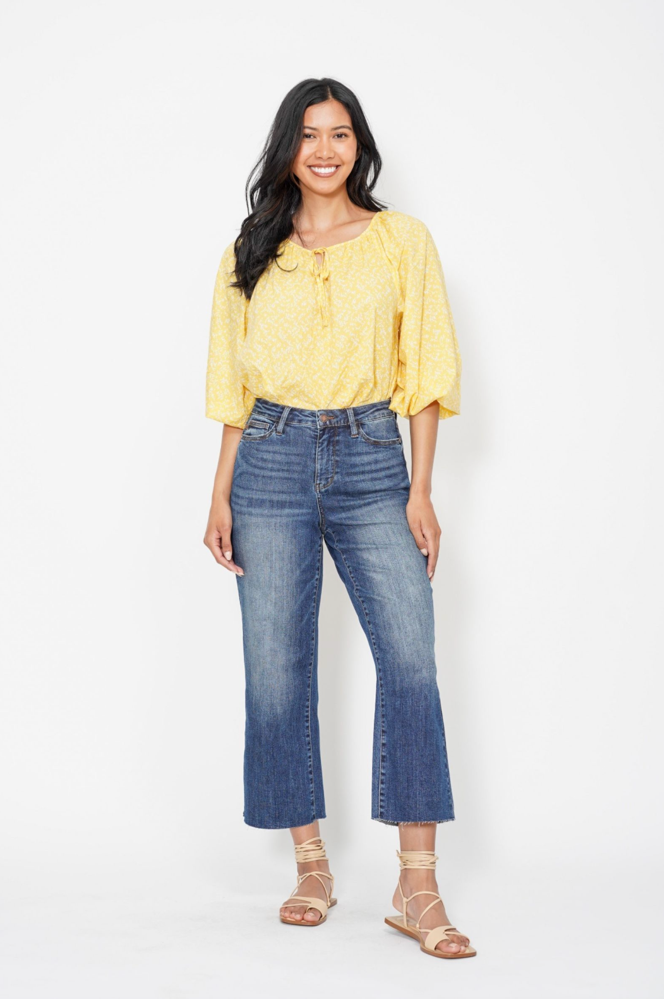Judy Blue - High Waisted Wide Leg Crop