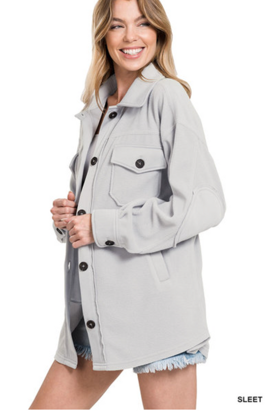 SLEET OVERSIZED FLEECE SHACKET