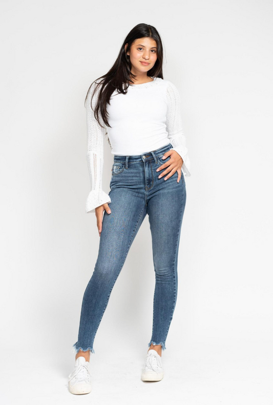Judy Blues - High Rise Shark Bite Skinny