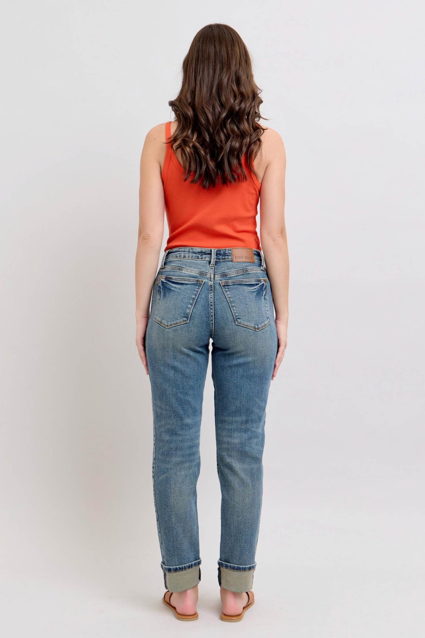 Judy Blue - Mid Rise Double Cuff Boyfriend Jeans