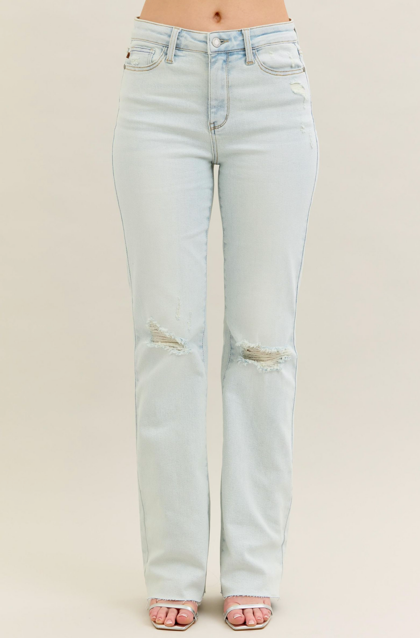 Judy Blue - Mid-Rise Destroyed Bootcut Jeans