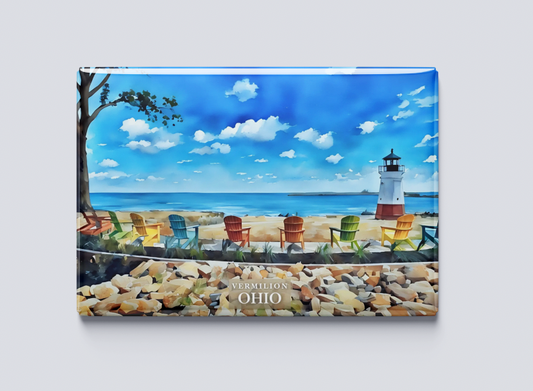 Vermilion Watercolor Magnet