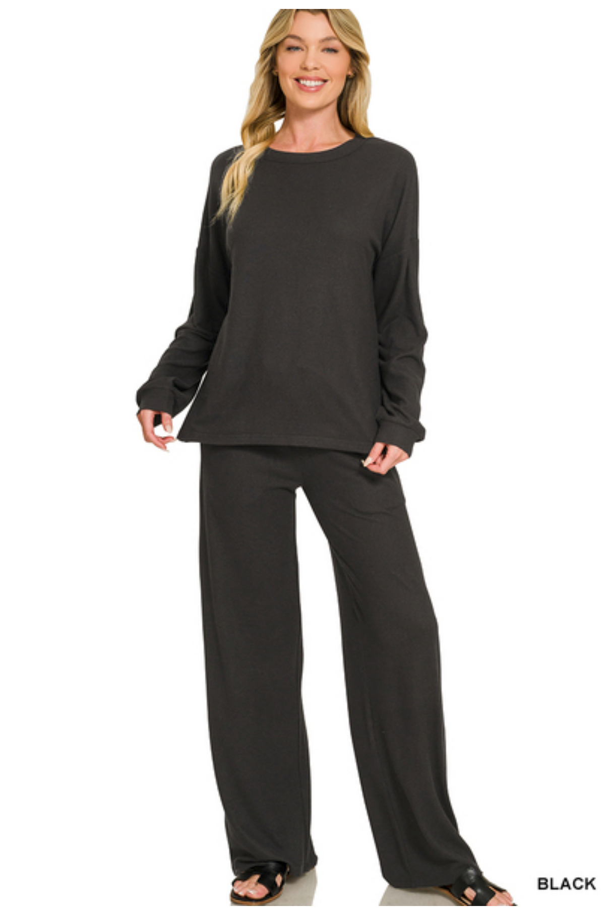 Black Hacci Pullover + Pants Set