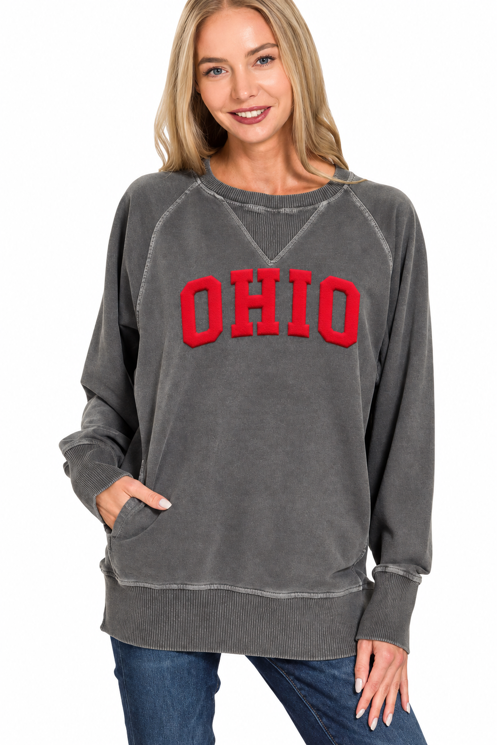Puff Ohio Pigment Dyed Crewneck w/pockets