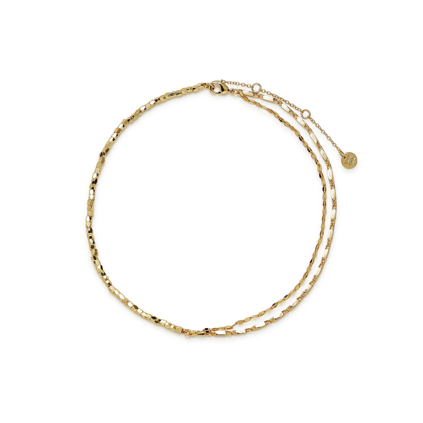 Metal Bead and Chain Stretch Bracelet