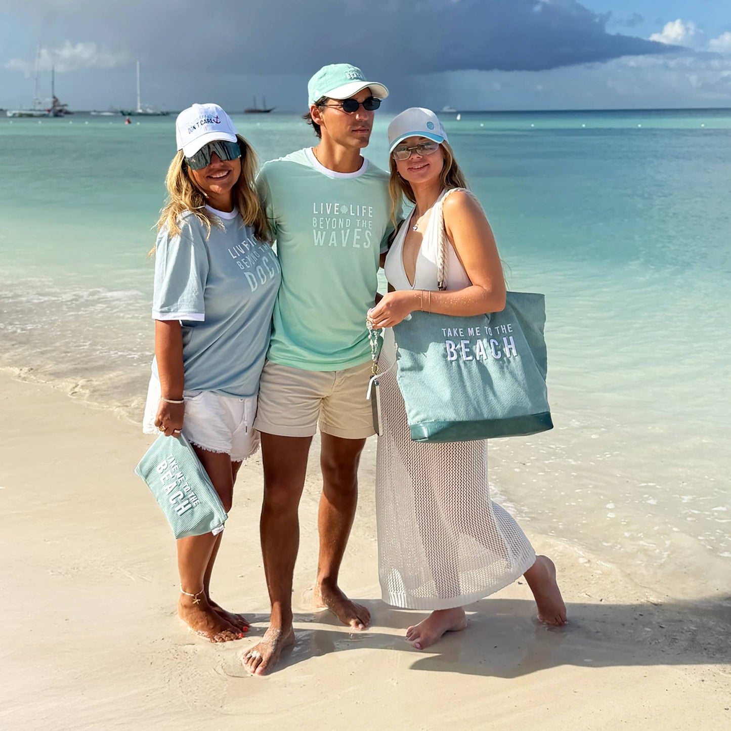 Take me to the Beach - Corduroy Zippered Pouch