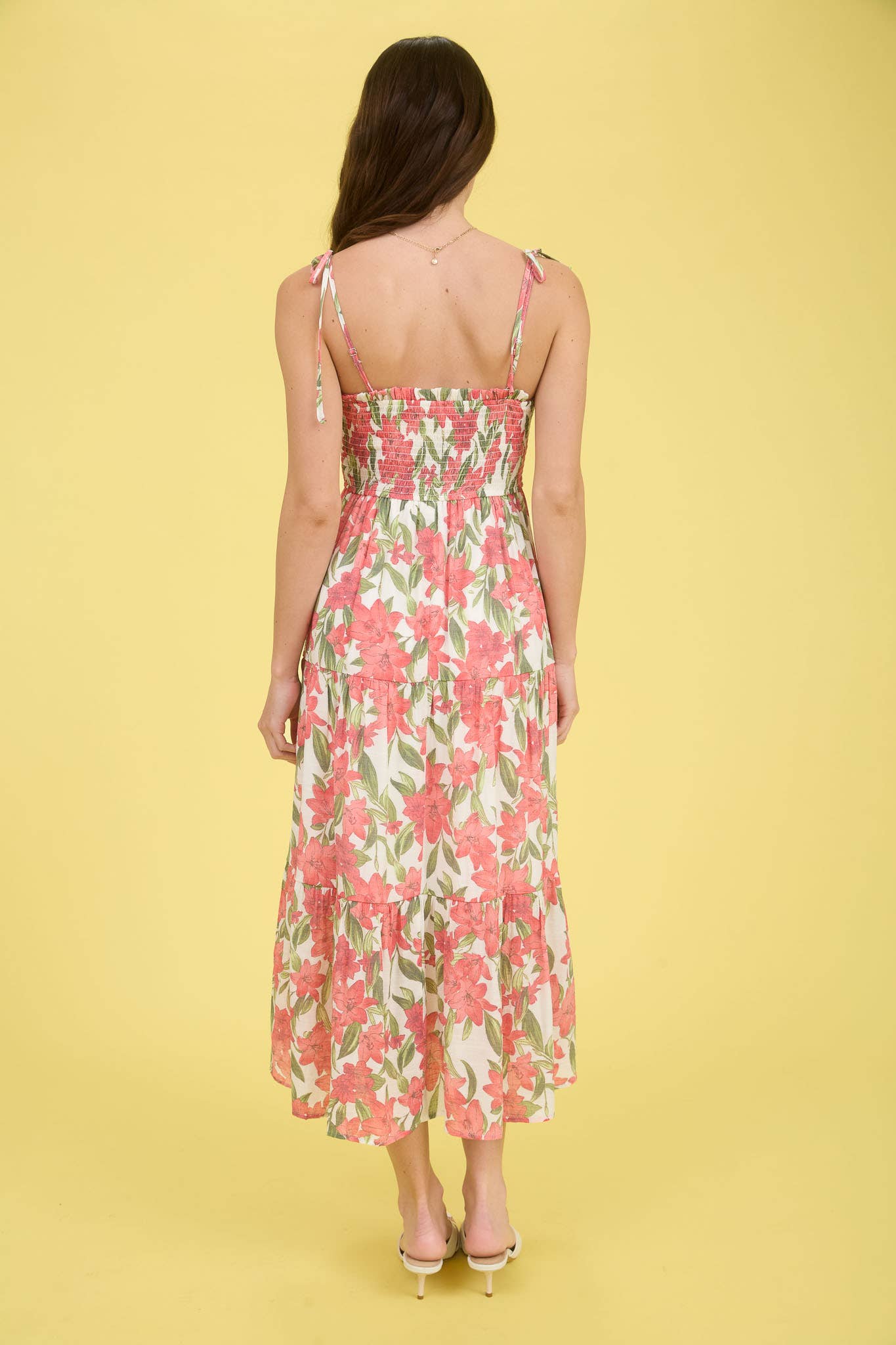 Floral Smocked Strappy Dress