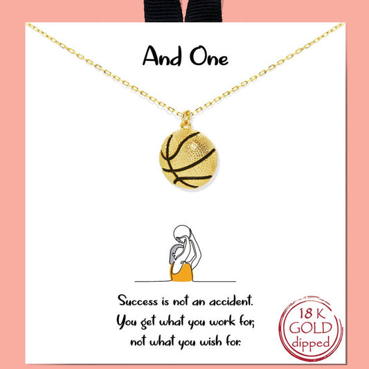 Basketball Pendant Necklace