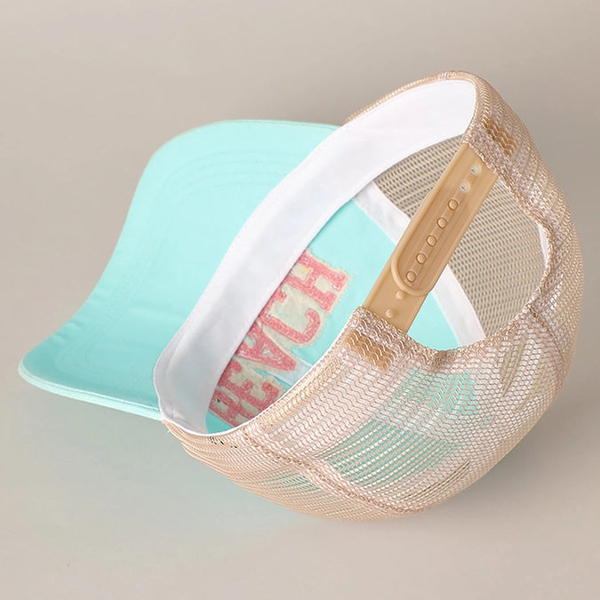 BEACH Chenille Letter Baseball Cap