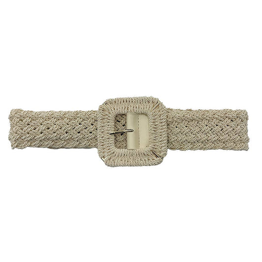 Woven Buckle Braided Belt