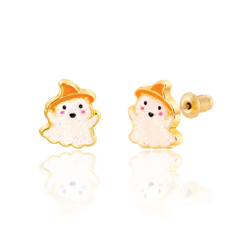 Glitter Ghost - Stud Earrings