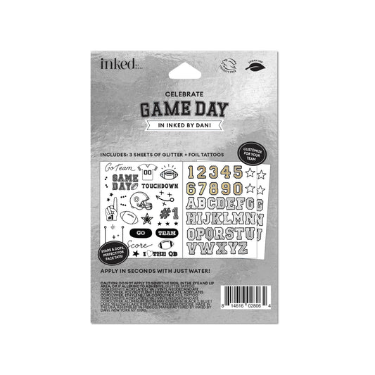 Game Day Temporary Tattoo Pack
