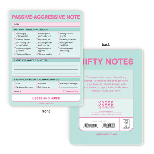 Passive Aggressive Nifty Note Pad