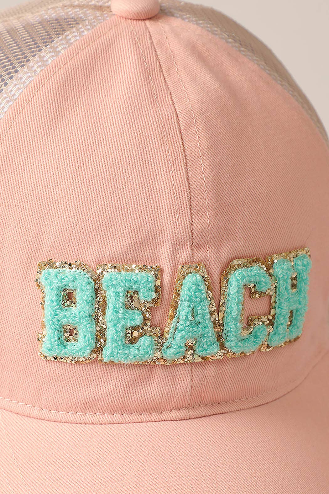 BEACH Chenille Letter Baseball Cap
