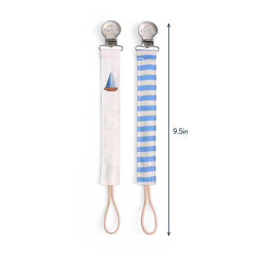 Nautical Itzy Clip™ - Fabric Pacifier Strap