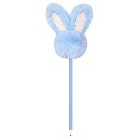 Blue Bunny Fuzzy Pen