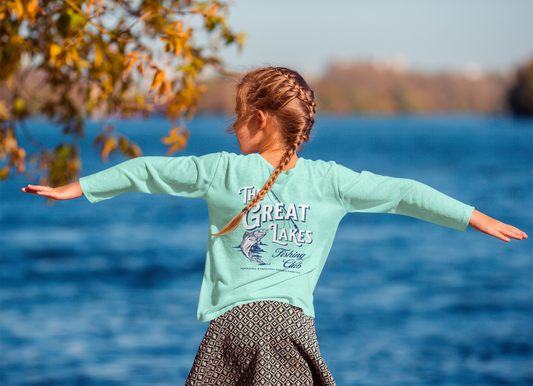 Youth Great Lakes Fishing SPF Long Sleeve Performance Tee