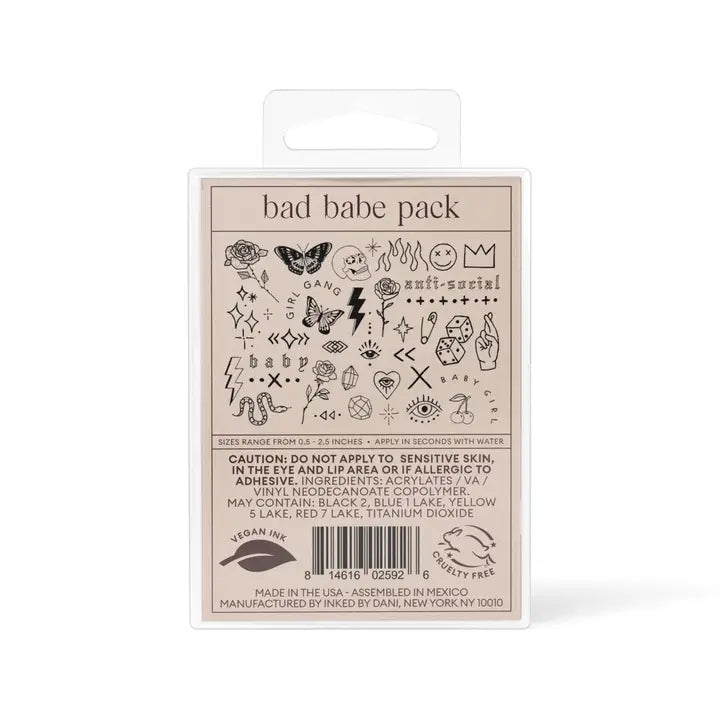 Bad Babe Temporary Tattoo Pack
