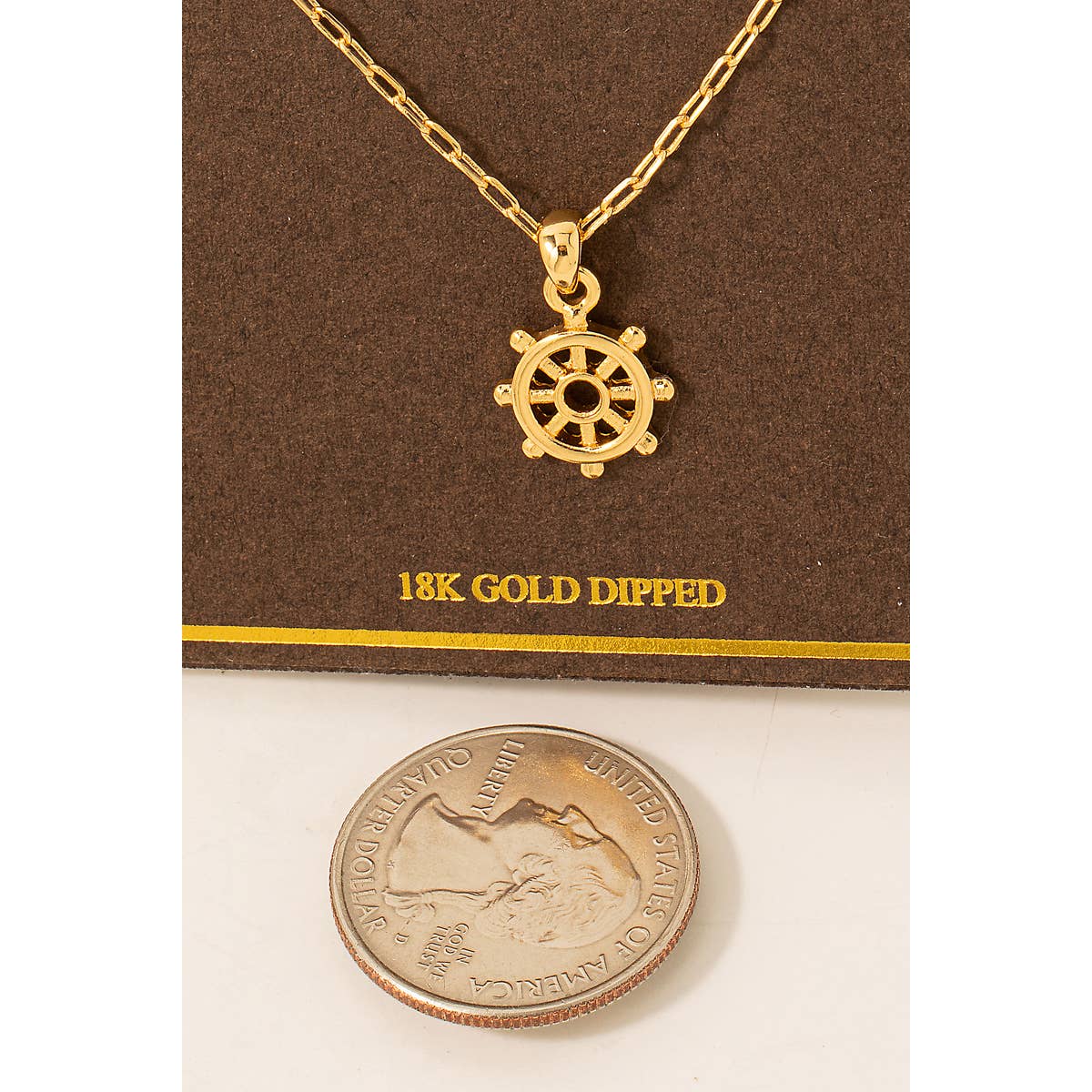 Sailor Wheel Pendant Necklace