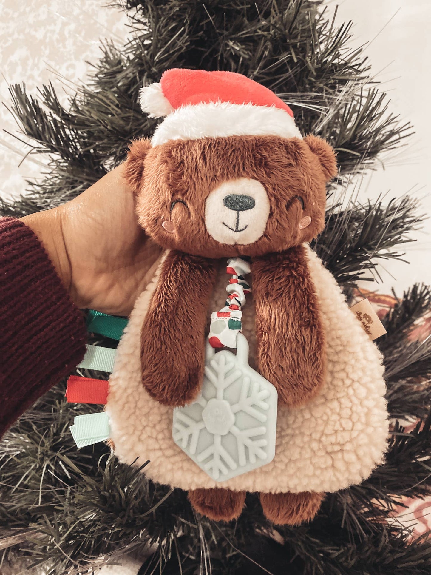 Holiday Bear Itzy Lovey™ Plush + Teether Toy