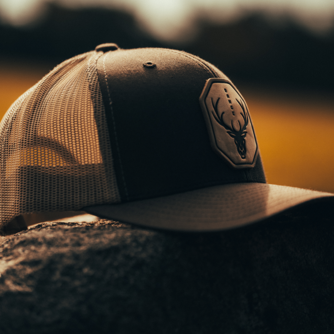 Skull - Leather Patch Trucker Hat