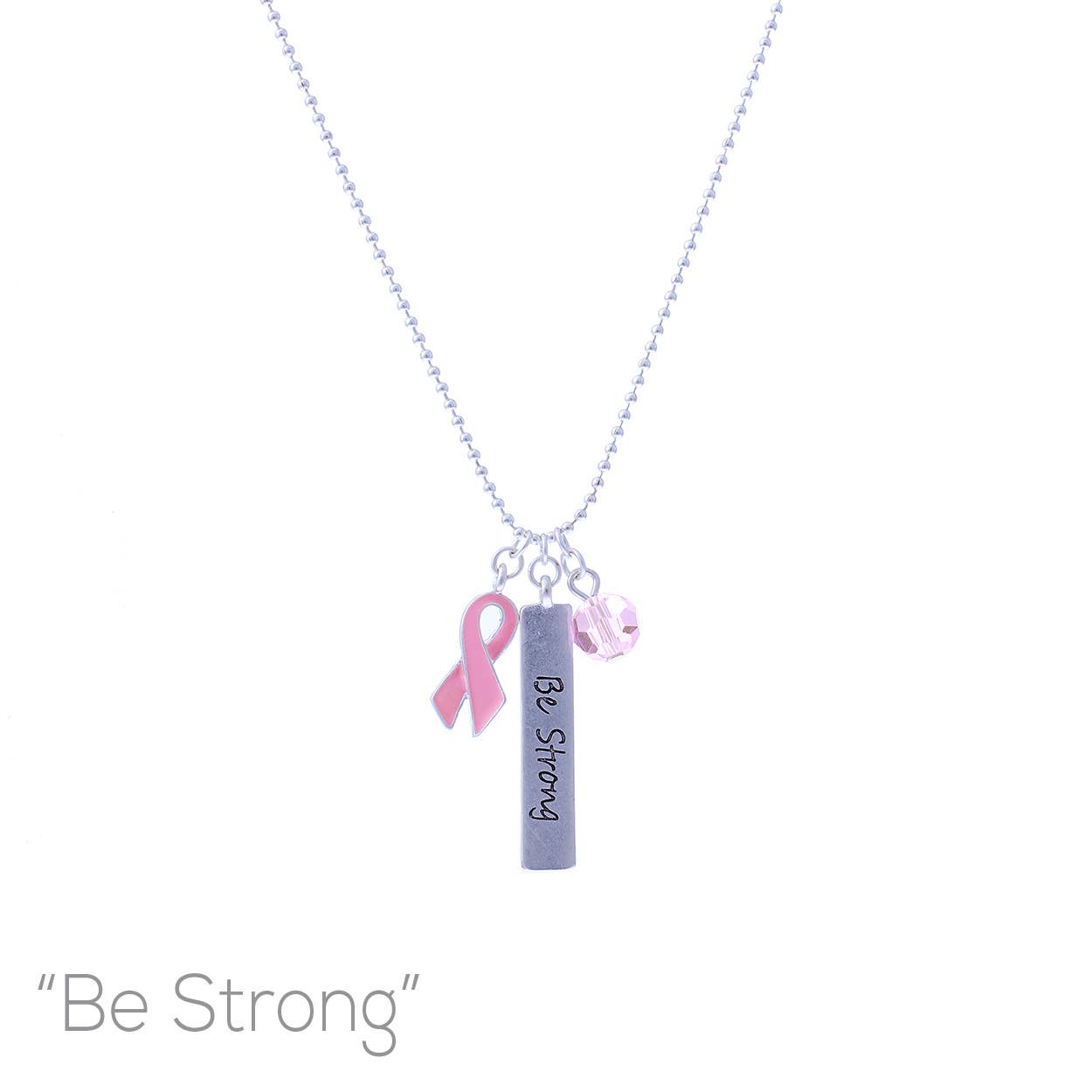 Breast Cancer Awareness Chain Necklace