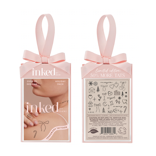 Holiday Ornament Temporary Tattoo Pack