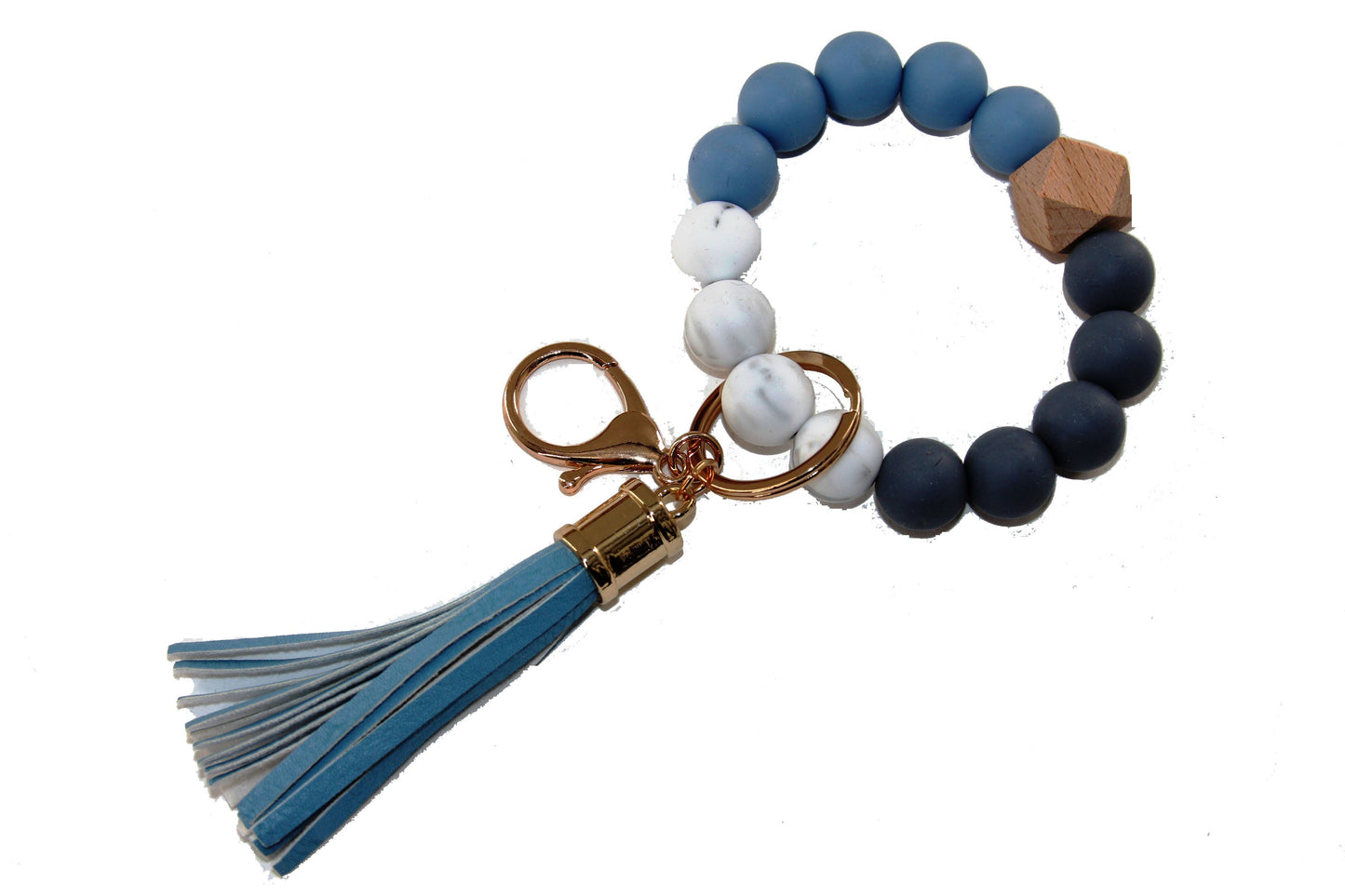 Silicone Beaded Keychain Bracelet