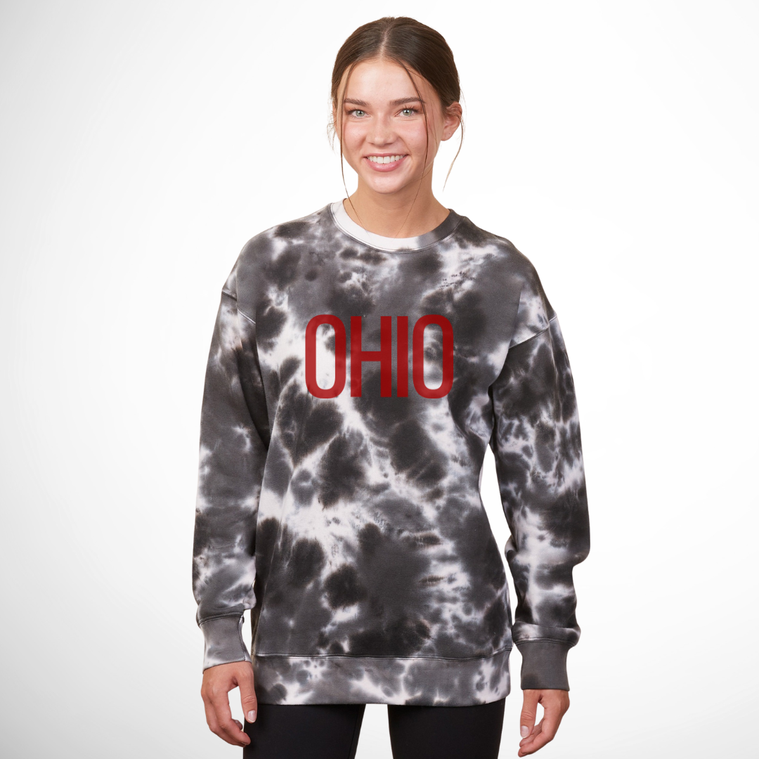 Block Ohio Unisex Tie Dye Crewneck Sweatshirt