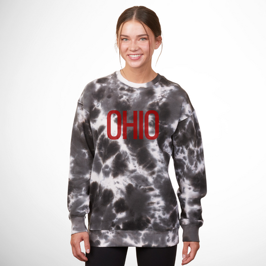 Block Ohio Unisex Tie Dye Crewneck Sweatshirt