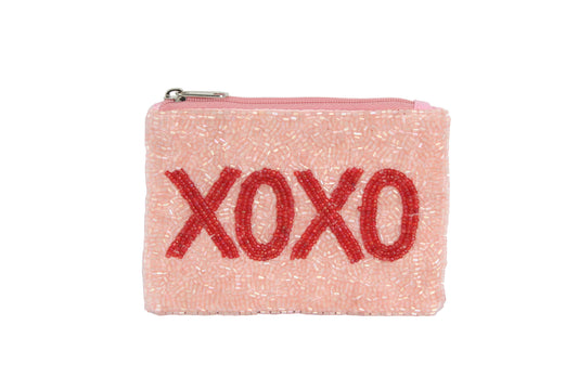 XOXO Beaded Coin Purse
