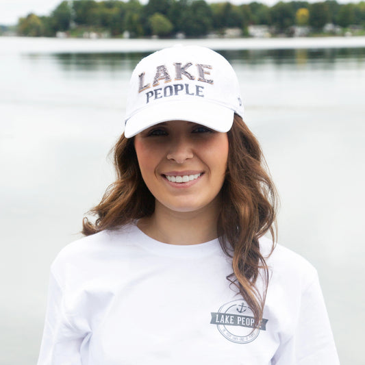 Lake People - White Adjustable Hat