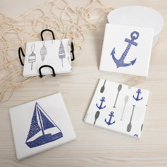 Lake - 4" Ceramic Coasters (Set of 4)