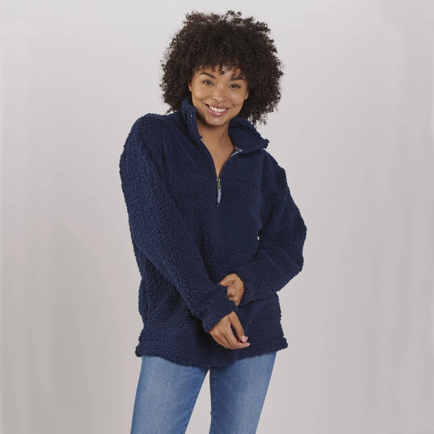 Quarter Zip Sherpa Pullover