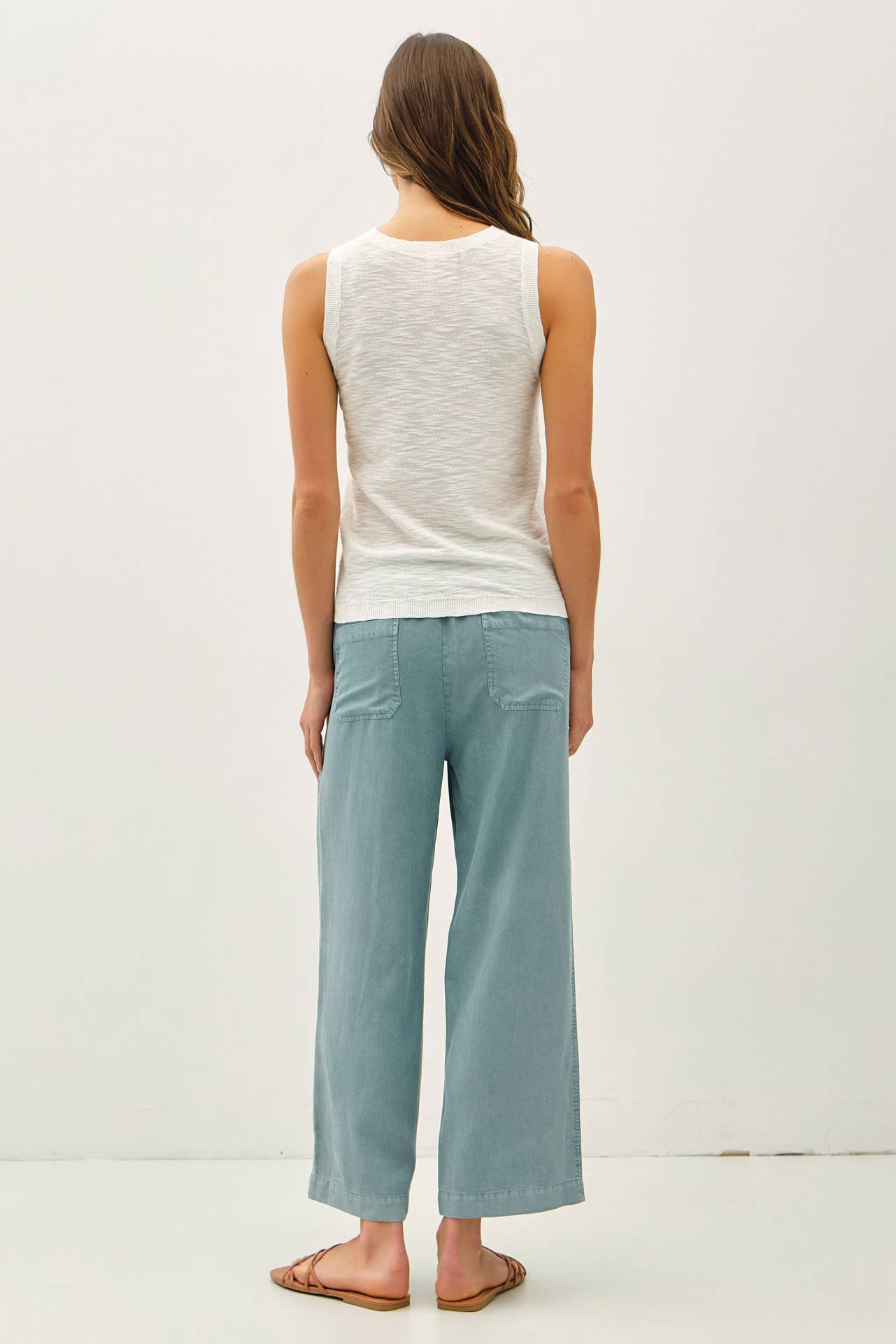 Jade Cropped Tencel Pants