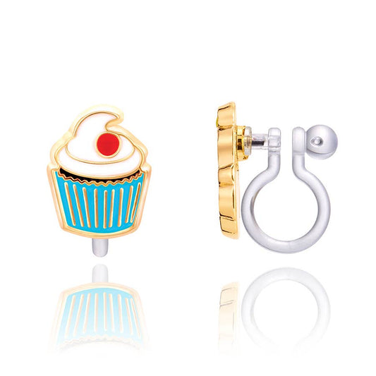 Classic Cupcake Clip On Earrings