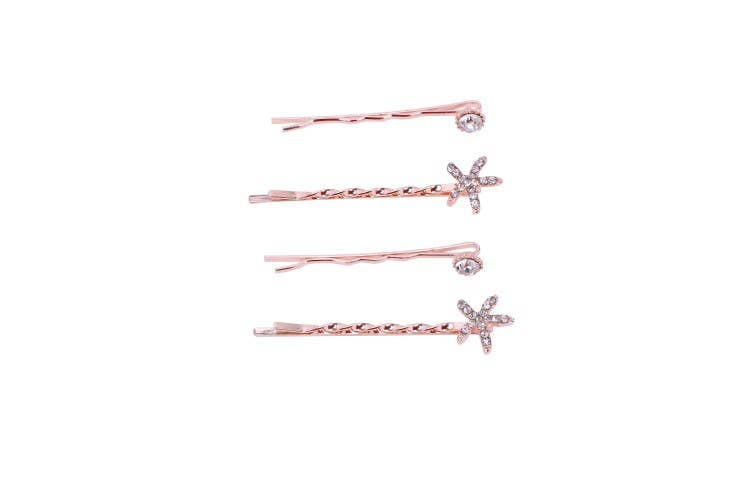 Starfish Rhinestone Hair Pins