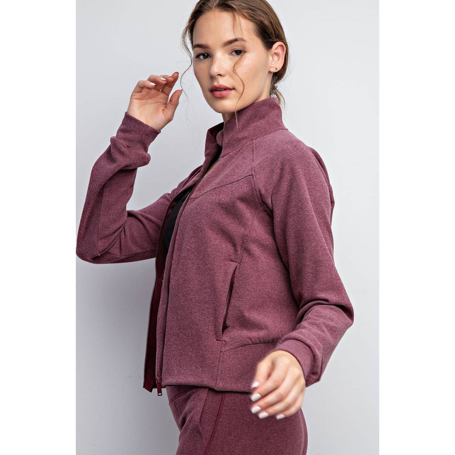 CASSIS RIB BRUSHED CROPPED JACKET