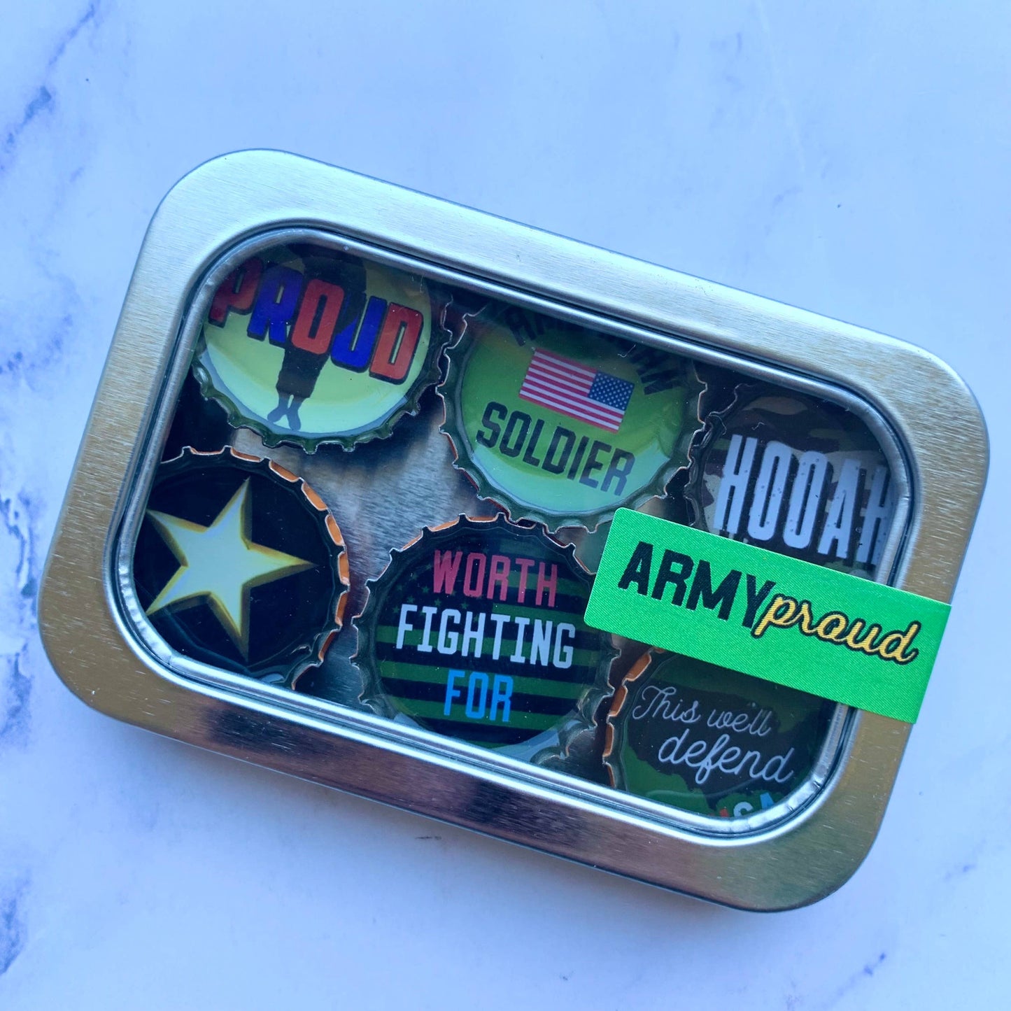 Army Military Magnets - Handmade & Eco-friendly decor