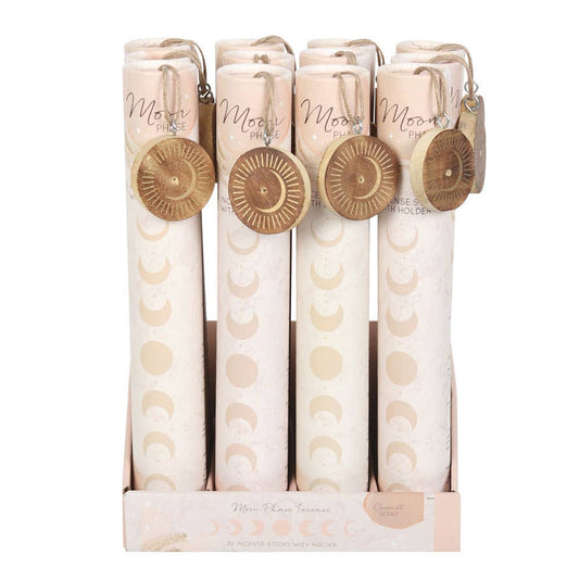 Set of 12 Moon Phase Coconut Incense Stick Gift Sets