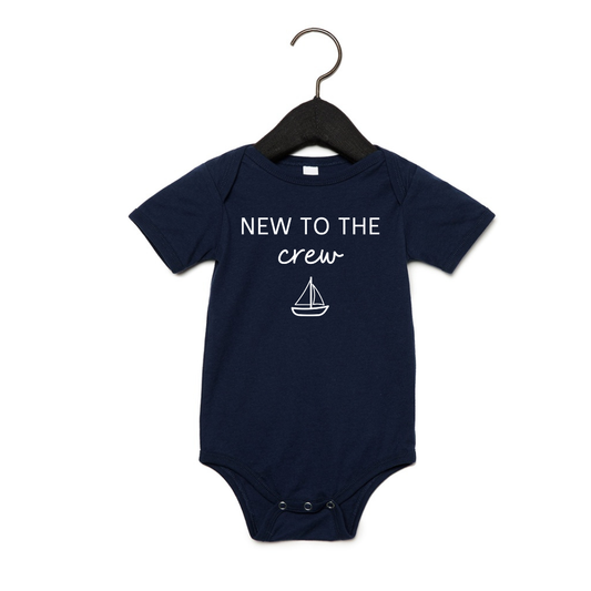 New to the Crew Navy Onesie