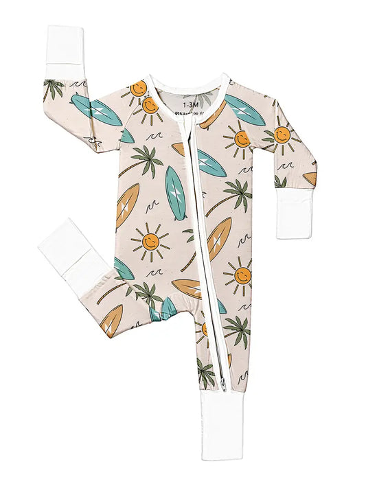 Surfs Up Bamboo Baby Zip Up