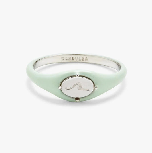 WAVE ENAMEL DECAL RING