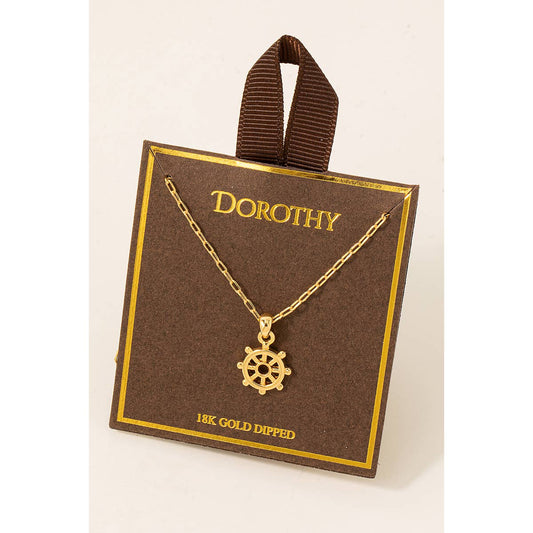 Sailor Wheel Pendant Necklace