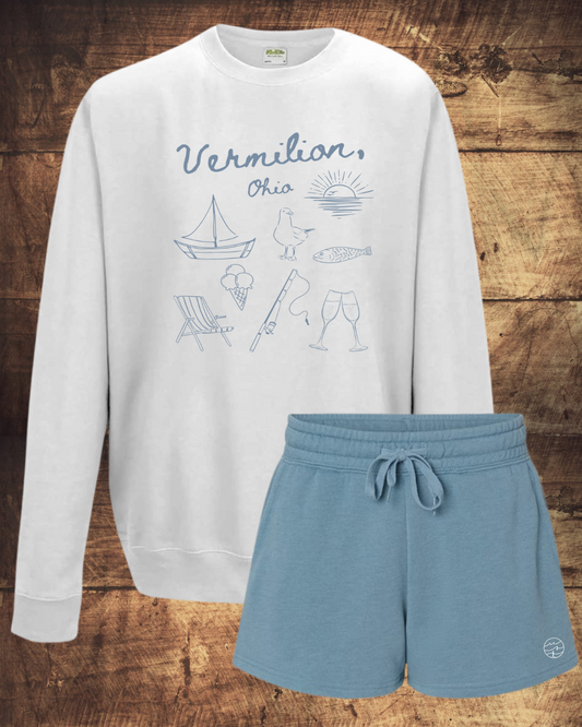 Vermilion Coastal Doodle Crewneck Sweatshirt