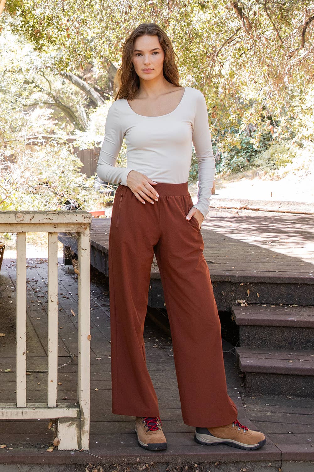 WHITE BUTTER SOFT DOUBLE LAYERED LONG SLEEVE TOP